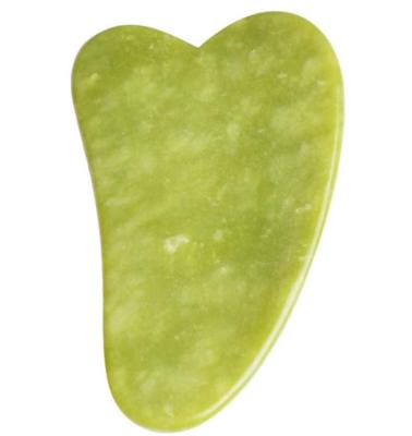 China Personal Skin Care Low Price Mini Guasha Massage Tools Natural Jade Stone Green Jade Gua Sha Scraping For Anti aging for sale