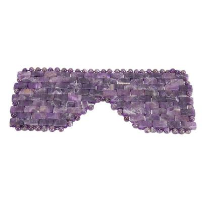 China Whitening Factory Wholesale Authentic 100% Natural Jade Stone Amethyst Jade Eye Mask For Reduce Puffy for sale