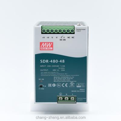 China MeanWell SDR-480-48 24V 48V DINRail PFC 20A Power Supply Industrial Control System AC Voltage Transformer SDR-480-48 for sale