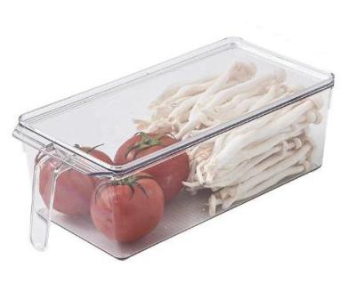 China 195104 Sustainable Square Boxes Refrigerator Fridge Handle Food Storage Organizer Plastic Storage Containers With Lids for sale