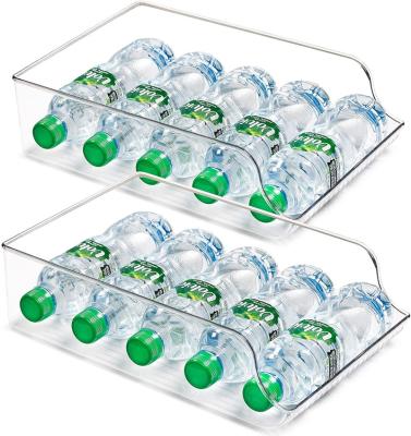 China Sustainable Manufacture Sale2pcs Durablefridge Hot Transparent Pantry Refrigerator Storage Drinks Organizer For Fridge for sale