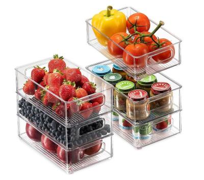 China XTT 412140 High Quality Plastic Fridge Containers Food Kitchenware Organizer Refrigerator Storage Kitchen Viable for sale