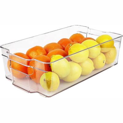 China 423820 Wholesale Environmentally Friendly Wholesale Multi-Purpose Kitchen Fridge Transparent Plastic Storage Box X/Y Rack for sale