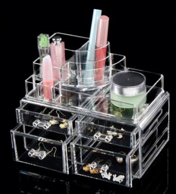 China Sustainable Wholesale Crystal Acrylic Make Up Home Mac Cosmetics Storage for sale