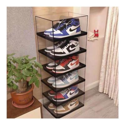 China WSJ 428481 High Quality Acrylic Clear Plastic Viable Shoe Storage Box Home Organizers and Storage for sale