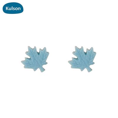 China Wholesale Cheap Cute Summer Maple Leaf Ceramic Handmade Cute Stud Earrings For Cute Kids Girls for sale