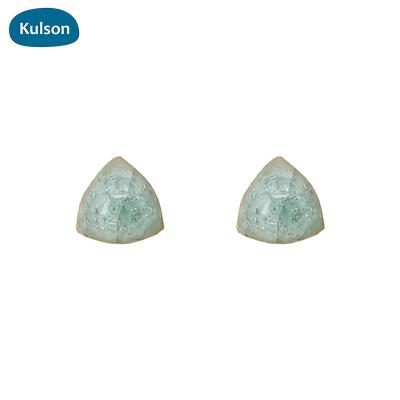 China 2020 Cute New Fashion Summer Diary Wear Ceramic Handmade Cute Chunky Triangle Shaped Stud Earrings For Kids Girls for sale