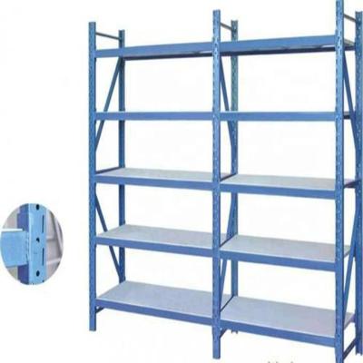 China Corrosion Protection Rack System Large Span Warehouse Storage Medium Duty Boltless Shelving Rack for sale