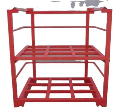 China 2020 Space Saving Most Popular Heavy Duty Warehouse Tire Storage Powder Coating Folding Metal Steel Stacking Rack for sale