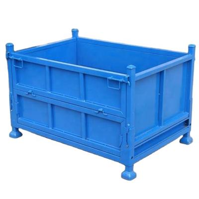 China Warehose Storage Rack New Production Folding Metal Steel Stacking Container for sale