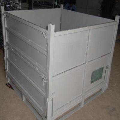 China Multifunctional Steel Collapsible Folding Pallet Box Pallet Cartons Folding Cage for sale