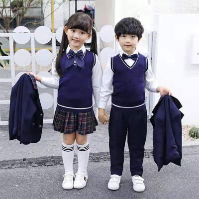 China Cozy Custom School Uniform Suit Plaid Skirts And Pants Set for sale