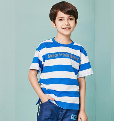 China Polyester / Cotton Kids Clothes Summer T Shirts Print Kids Wear for sale