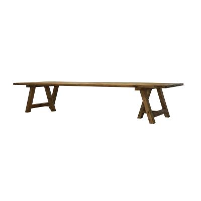 China Farmhouse Bench Wooden Solid Wood Long Recycled Pine Dining Table Natural Furniture Dining Table Antique DANDOU Home Furniture for sale