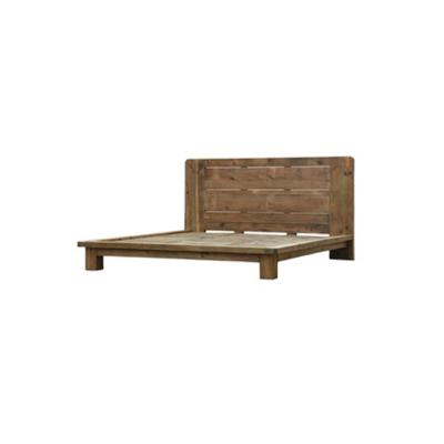 China Solid Wood Bed Design In Customized Wooden Homestay Furniture Wooden Bed With Reclaimed Pine Material for sale