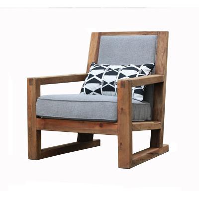 China High Quality Solid Wood Support Cushion Leisure Chair Wooden Armchairs for sale