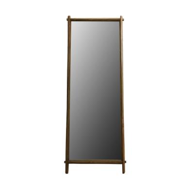 China Integral Solid Wood Mirror Wood Fabric Backing Mirror for sale