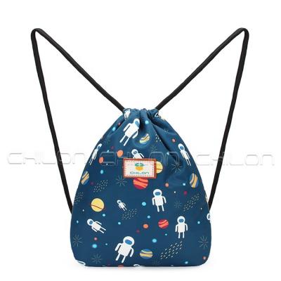 China Recyclable Customized Polyester Webbing Bag Drawstring Backpack Bag for sale