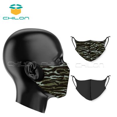 China Custom Protective Polyester Spandex Dust Sublimation Cloth Logo Cloth Face Cover Washable Reusable Mask for sale