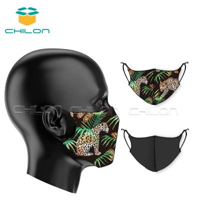 China Cloth Halloween Party Masks Washable Protective Sublimation Cotton Face Mask With Filter for sale