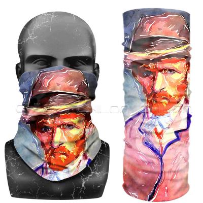 China Multifunctional Seamless Print Style Bandana Logo Head-wear Scarf Wrap Cool Neck Warmers 25*50cm for sale