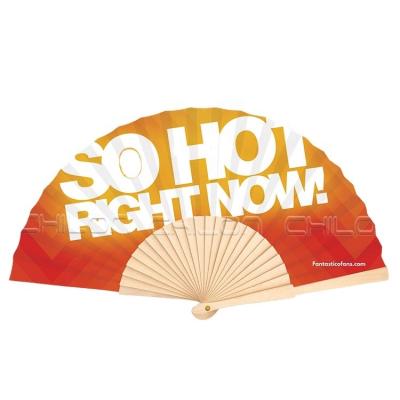 China Japan Custom Printed Folding Folding Fan Cloth Hand Foldable Wooden Fan for sale