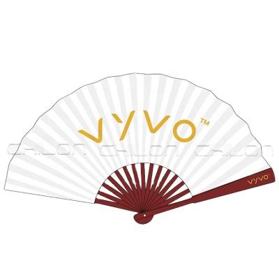 China Europe Promotional Bamboo Fan Customized Fabric Hand Fan With Your Artwork for sale