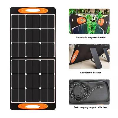 China SolarSaga 100W Home Emergency Travel RV Solar Battery Camping Fishing Charger with USB Outputs Portable Foldable Solar Panel for Power Station Phone 240/300/500/1000/1500w for sale