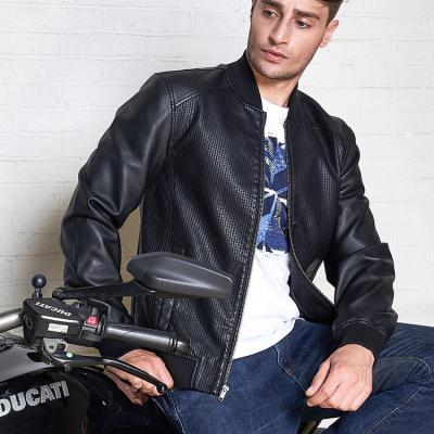 China Spring and Autumn Bomber Waterproof PU Jacket Men Leather Jacket Wholesale for sale