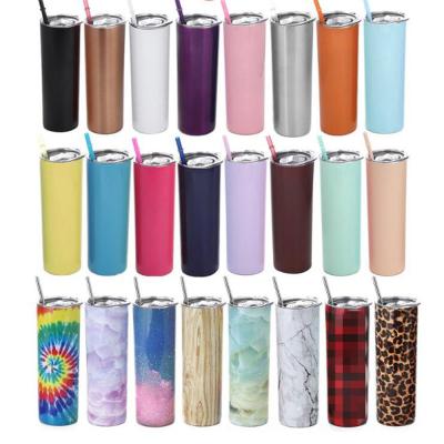 China Viable Straight 20OZ Cup With Straw Insulation Cup 304 Stainless Steel Double Vacuum Straw Cup Stainless Steel Water Bottle Factory for sale