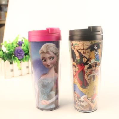 China Household Products Factory Cheap New Custom Plastic Double Sport Drinking Bottle Wall Mug for sale