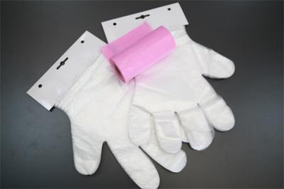 Chine 100 gants jetables de polyéthylène en plastique de paquet pour la manipulation des aliments à vendre