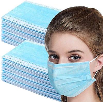 China Antibacterial Disposable Dust Mouth Mask Non Woven 3 Layer Face Mask for sale