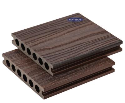 China Easily Assembled New technology WPC 3D embossed composite exterior wpc decking for outdoor floor for sale