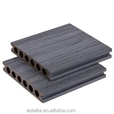 China Modern wood plastic composite decking solid floor, outdoor decking flooring wpc wood decking for sale