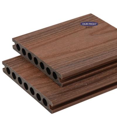 China Waterproof Wear Resistant Anti-slip Wpc Decking Teak Wood Flooring Wood Plastic Composite Wood 3D Grain Deck Outdoor Garden Flooring Embossed 143x22mm Sale Red Anti for sale