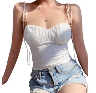 China Women Breathable Soft White Sleeveless Soft Summer Tank Top Crop Fitness Vest Tank Tops for sale