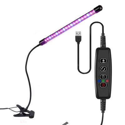 China Professional 10w Gooseneck Aluminum Indoor Flexible Household Full Spectrum 360 Degree Led To Grow Light for sale