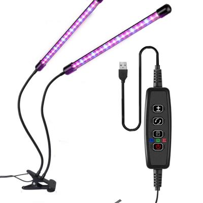 China Greenhouse Dimmable Ip44 Aluminum Plant Grow Gooseneck Flexible Light Lamp Full Spectrum Led Grow Light for sale