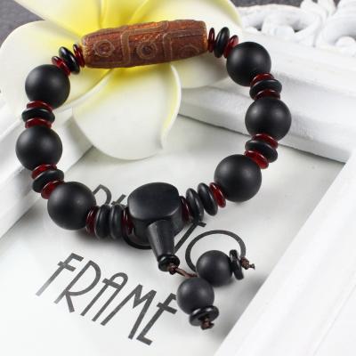 China Wholesale Custom CLASSIC Black Bodhi Beads Beaded Bracelet Jewelry For Women Men for sale