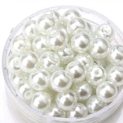 China Jewelry Making 3 -10 Mm White And Rice White Round Glass Pearl Beads With 1mm Hole For Wedding Elegant Shoes Decorative Jewelry Making for sale