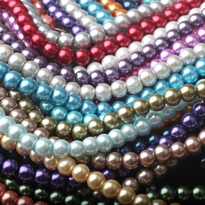 China Jewelry Making 8MM High Quality Artificial Pearl Glass Bead Loose Bead Strand DIY Bracelet Necklace Jewelry Accessories Beaded for sale