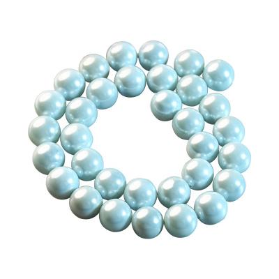 China Jewelry Making Factory Wholesale Natural Sea Shell Pearl Round Beads Loose Beads For DIY Bracelet Hairpin Beaded Hair Accessories for sale