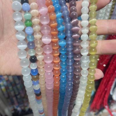 China Jewelry Making Wholesale 8/10 Mm Bracelet Opal Cat Eyes Beads For For DIY Handmade Jewelry Making for sale