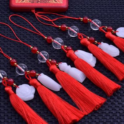 China Jewelry Making Retro Custom Tassel Pendant For Bag Key Chain Jewelry Accessories Which Means Safe Travel And Good Luck Energy for sale