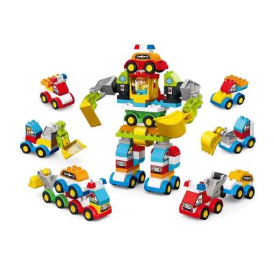 China Toy Education Kids Creative DIY Construction Car Assemble Stem Building Blocks Robot Places Toys for sale