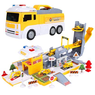 China Diecast Toy CE Certificate Bioplastic Toys Ambulance Car Vehicle Police Car Children Educational Toy Set for sale