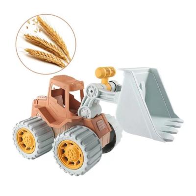 China Sensitive Non-Toxic Material Wheat Straw Kids Beach Toy Truck Multiple Beach Bucket Toys Plastic Toy Sand Truck for sale