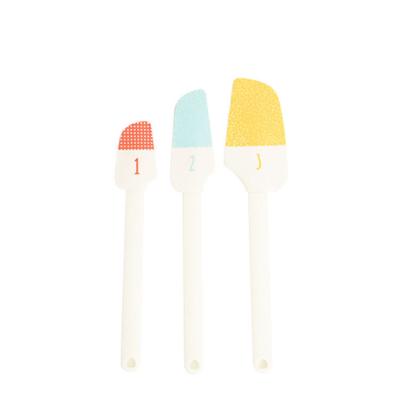 China Viable High Quality Professional 3pcs Silicone Scraper Spatula Bakeware for sale