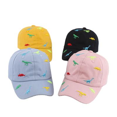 China New Dinosaur Kids Embroidery Baseball Cap Children Boy Spring Summer COMMON Outdoor Adjustable Beach Hat for sale